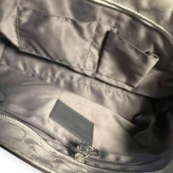 COACH Women’s Silver Monogram Penelope Shopper Tote - Picture 6 of 7